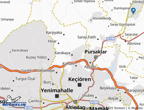 MICHELIN Karakaya map - ViaMichelin