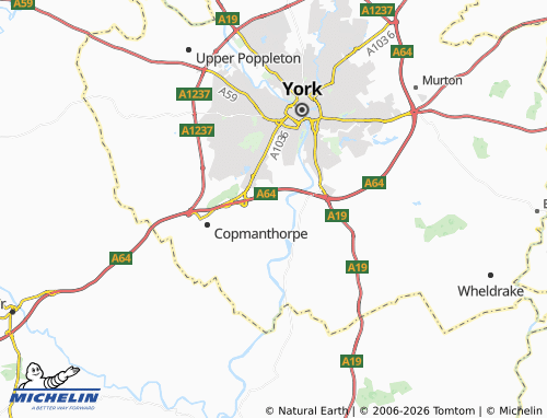 Carte MICHELIN Bishopthorpe - ViaMichelin