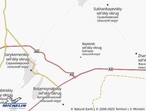 MICHELIN Bazarbay map - ViaMichelin