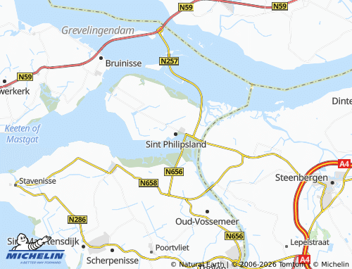 Carte MICHELIN Sint Philipsland - ViaMichelin