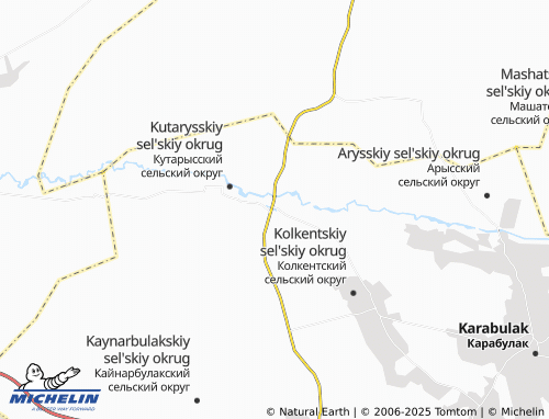 MICHELIN Kyzylzhar map - ViaMichelin