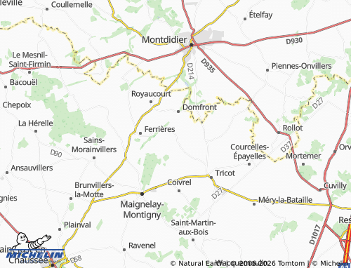 MICHELIN Godenvillers map - ViaMichelin