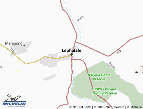 MICHELIN-Landkarte Lephalale - ViaMichelin