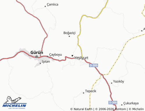 Kaart MICHELIN Yeşilyurt - ViaMichelin