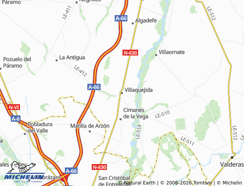 Mapa MICHELIN Villaquejida - ViaMichelin