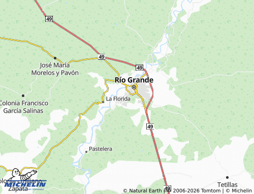Mapa MICHELIN Aguanaval - ViaMichelin