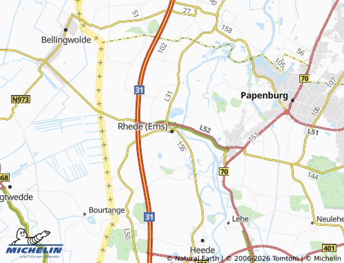 MICHELIN Rhede (Ems) map - ViaMichelin
