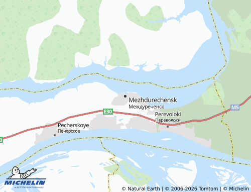 MICHELIN-Landkarte Mezhdurechensk - ViaMichelin