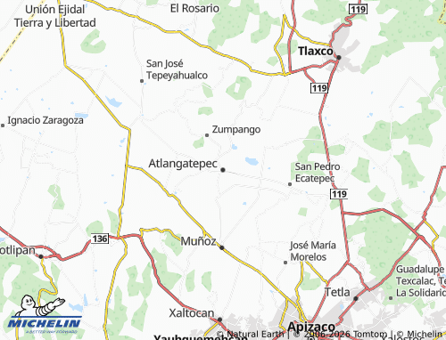 Kaart MICHELIN Atlangatepec - ViaMichelin