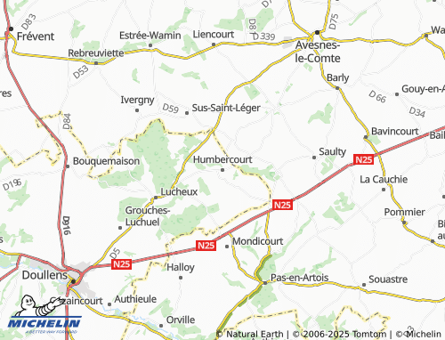 MICHELIN Humbercourt map - ViaMichelin
