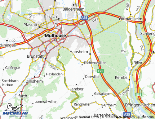 MICHELIN Zimmersheim map - ViaMichelin