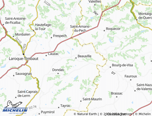 Carte MICHELIN Beauville - ViaMichelin