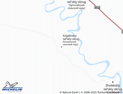 MICHELIN Kogalinskiy sel'skiy okrug map - ViaMichelin