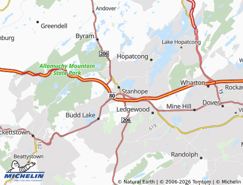 Carte MICHELIN Netcong - ViaMichelin