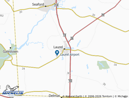 Mapa MICHELIN Laurel - ViaMichelin