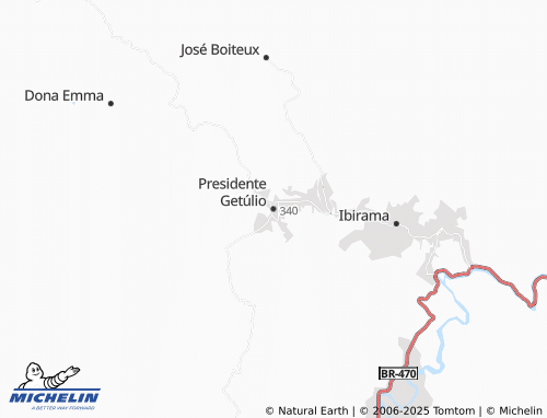 MICHELIN Presidente Getúlio map - ViaMichelin