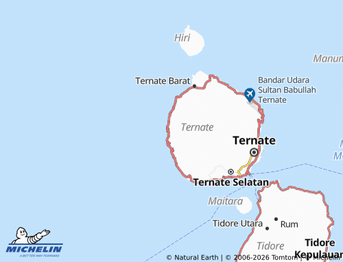 Kaart MICHELIN Pulau Ternate - ViaMichelin