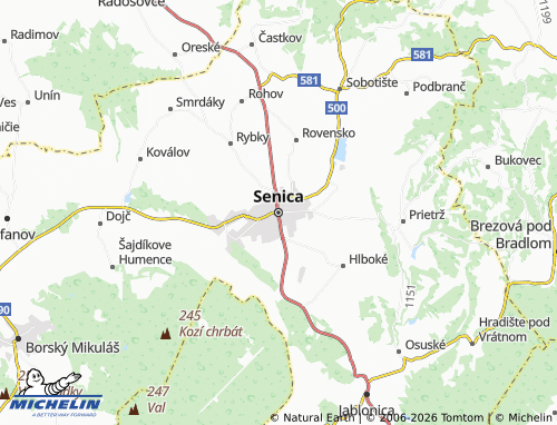 MICHELIN-Landkarte Senitz - ViaMichelin