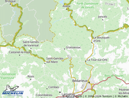 MICHELIN Graissessac map - ViaMichelin