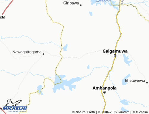 MICHELIN Mahananneriya South map - ViaMichelin