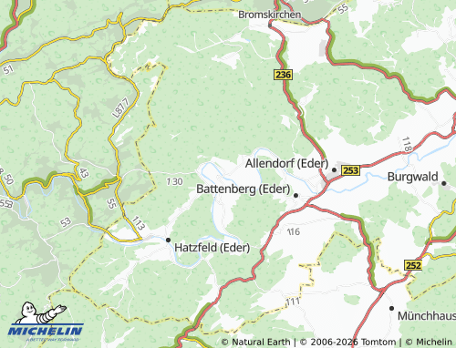 MICHELIN Dodenau map - ViaMichelin