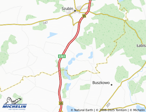 MICHELIN Wąsosz map - ViaMichelin