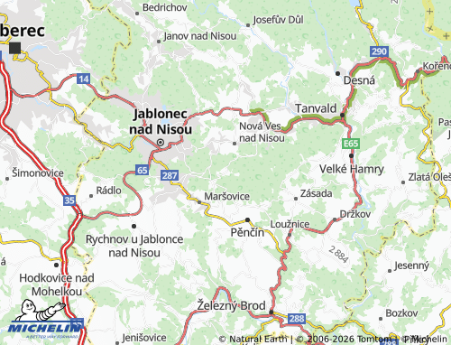 Mapa MICHELIN Horní Černá Studnice - ViaMichelin