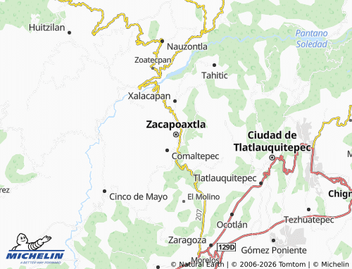 MICHELIN-Landkarte Zacapoaxtla - ViaMichelin