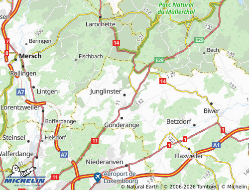 MICHELIN Junglinster map - ViaMichelin