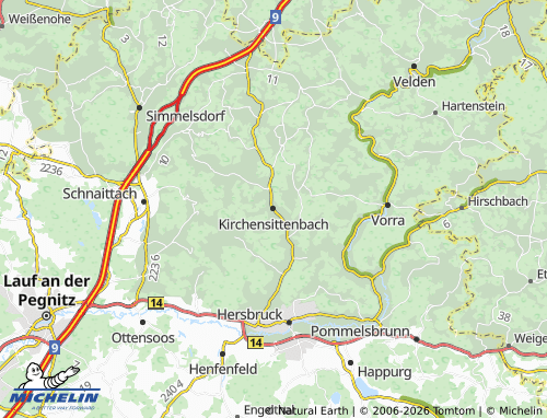 Mapa MICHELIN Kirchensittenbach - ViaMichelin