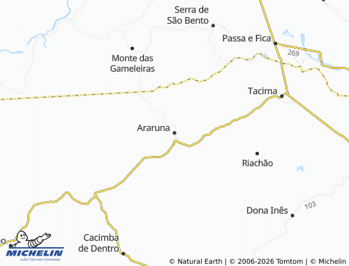 MICHELIN Araruna map - ViaMichelin