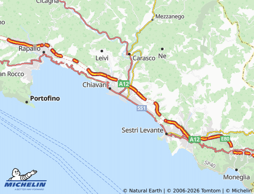 MICHELIN Lavagna map - ViaMichelin