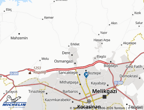 MICHELIN Dere map - ViaMichelin
