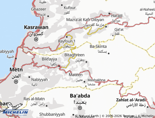 Mapa MICHELIN Ayn al-Tuffahah - ViaMichelin