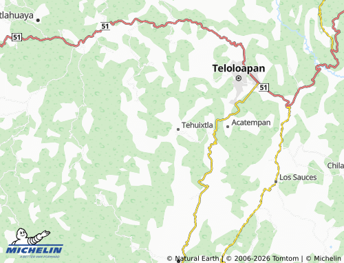 Mappa MICHELIN Ahuehuetla - ViaMichelin