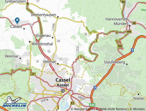 MICHELIN Simmershausen map - ViaMichelin