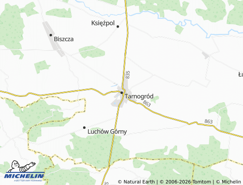 Mapa MICHELIN Tarnogród - ViaMichelin