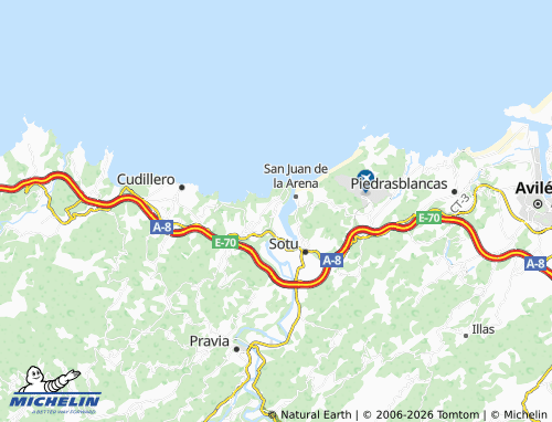 Carte MICHELIN San Esteban de Pravia - ViaMichelin