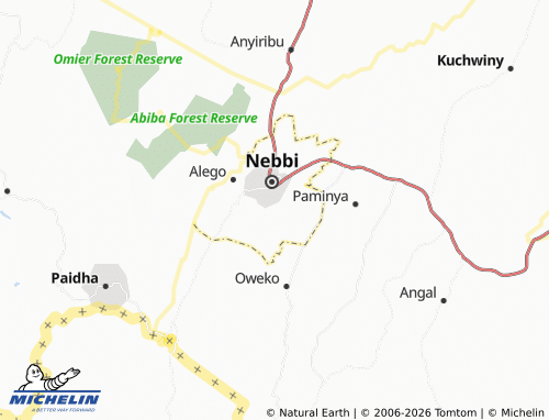 Mappa MICHELIN Abindu Division - ViaMichelin