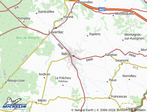 Carte MICHELIN Nérac - ViaMichelin