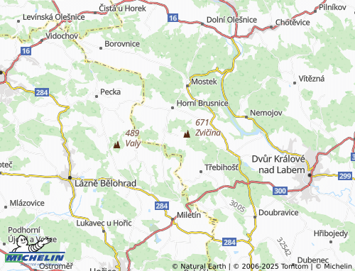 MICHELIN Zvičina map - ViaMichelin