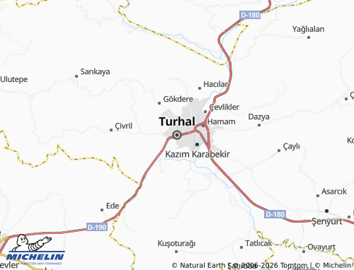 Mappa MICHELIN Turhal - ViaMichelin