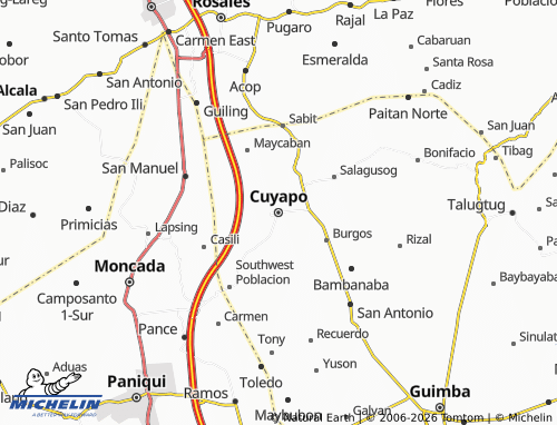 MICHELIN Cuyapo map - ViaMichelin
