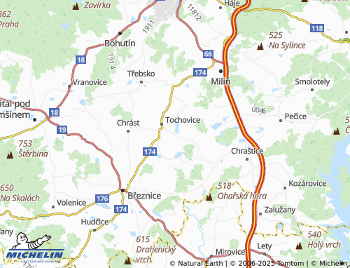 MICHELIN-Landkarte Dolní Tochovice - ViaMichelin