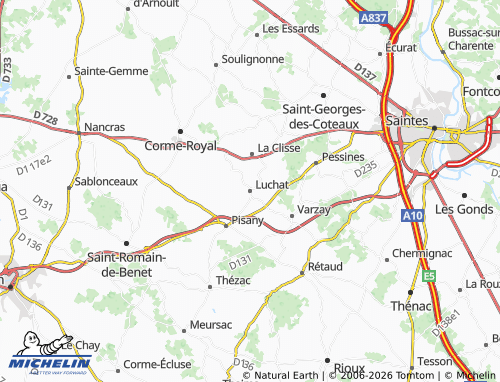 Mapa MICHELIN Luchat - ViaMichelin