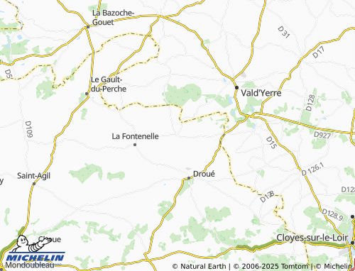 Carte MICHELIN Le Poislay - ViaMichelin