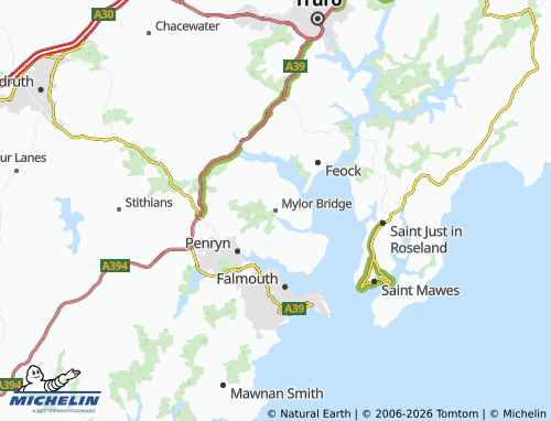 MICHELIN Mylor Bridge map - ViaMichelin