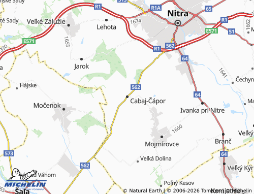 MICHELIN Cabaj-Čápor map - ViaMichelin