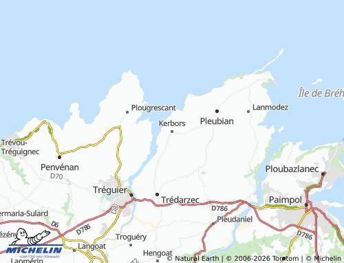 MICHELIN Kerbors map - ViaMichelin