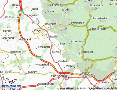 Carte MICHELIN Bust - ViaMichelin